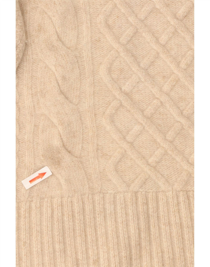 Barbour ženski džemper s okruglim izrezom UK 10 Small Beige Wool