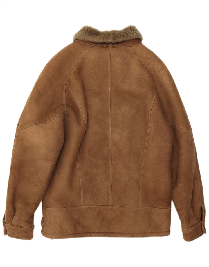 Vintage muška jakna s ovčicama IT 50 Large Brown Shearling