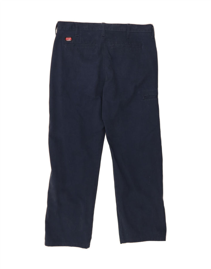 WRANGLER Mens Straight Cargo Trousers W34 L29 Navy Blue Vintage Wrangler and Second-Hand Wrangler from Messina Hembry 