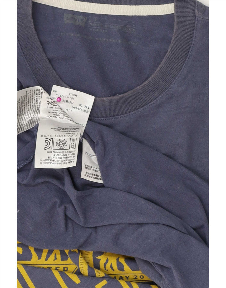 Levi's velika plava pamučna majica s grafičkim motivima