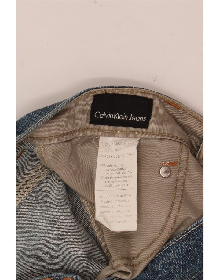 Calvin Klein Ženske bermuda traper kratke hlače W26 Mali plavi pamuk