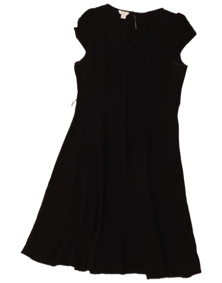 MONSOON ženska haljina A-kroja UK 18 XL crni pamuk