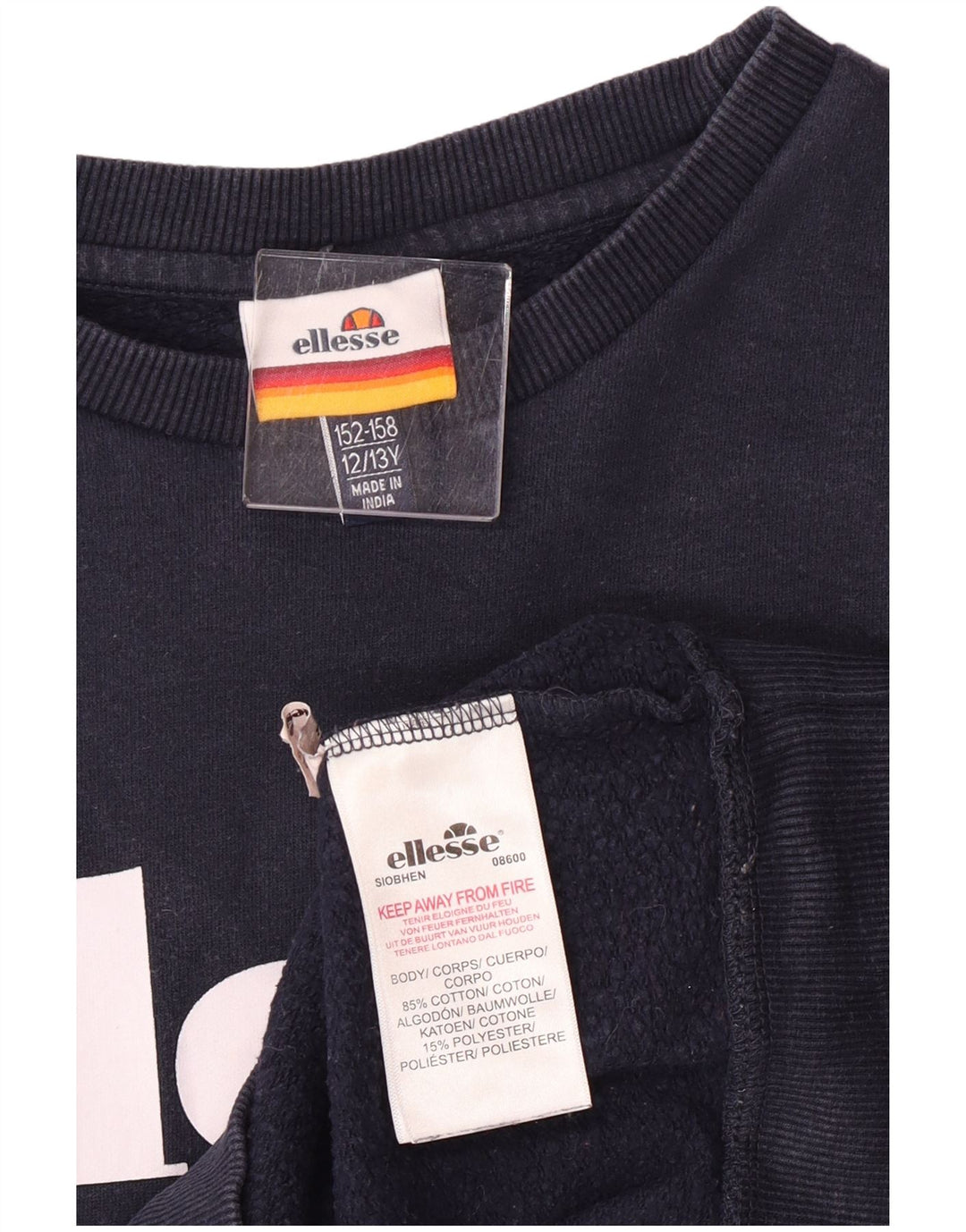 Ellesse Boys Graphic Sweatshirt Džemper 12-13 godina tamnoplavi pamuk