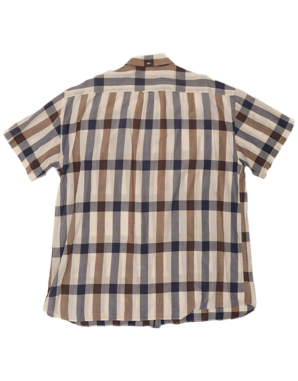 GANT Muška majica kratkih rukava standardnog kroja 3XL tamnoplava karirana