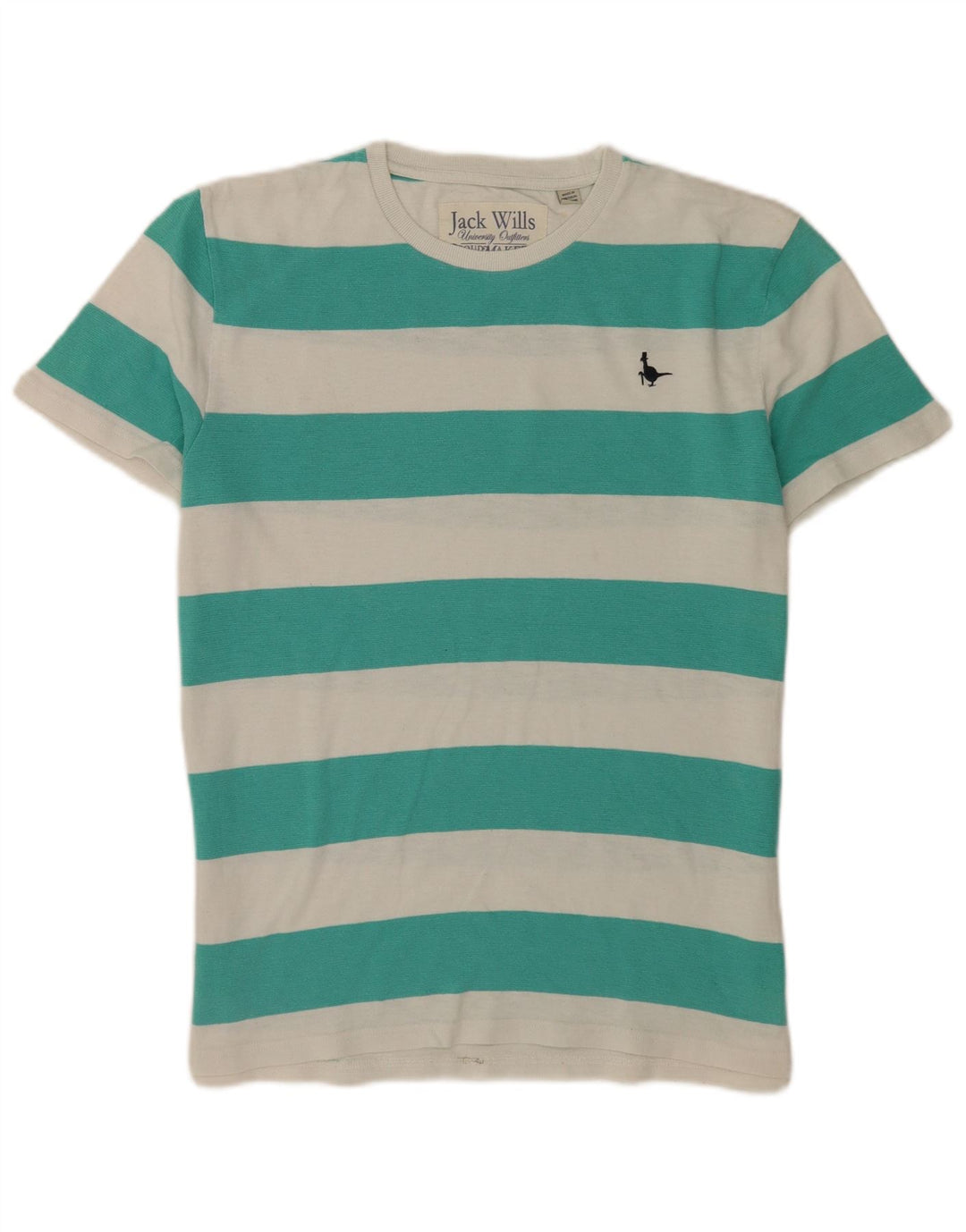 Jack Wills Muška majica kratkih rukava Srednji pamuk na zelene pruge