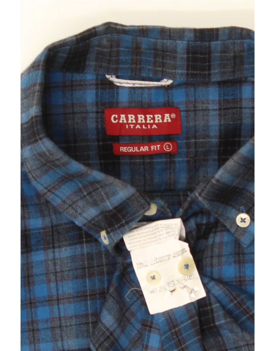 Carrera muška flanelska košulja standardnog kroja, veliki tamnoplavi karirani pamuk