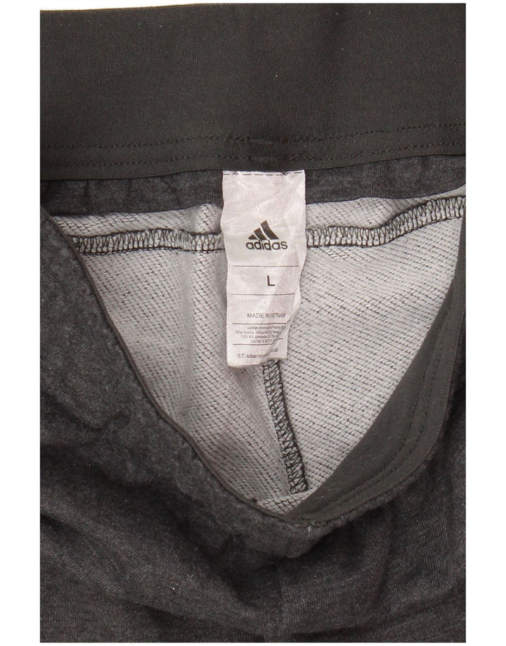 ADIDAS Mens Climalite Tracksuit Trousers Joggers Large  Grey Polyester