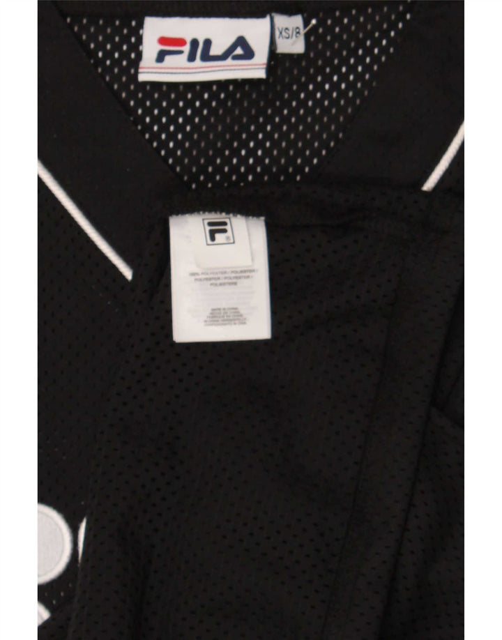 Fila Ženski gornji dio od žerseja s grafičkim motivima UK 6 XS crni poliester