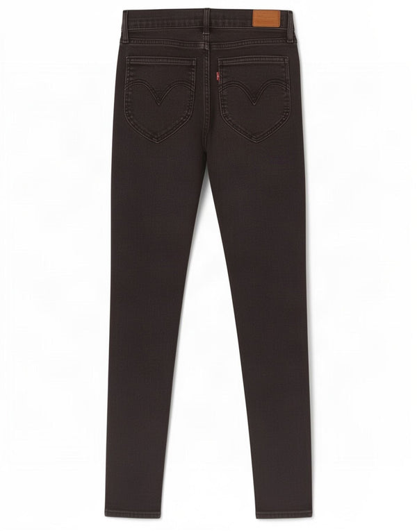 Levi's ženske retro uske traperice visokog struka W29 L28 crni pamuk