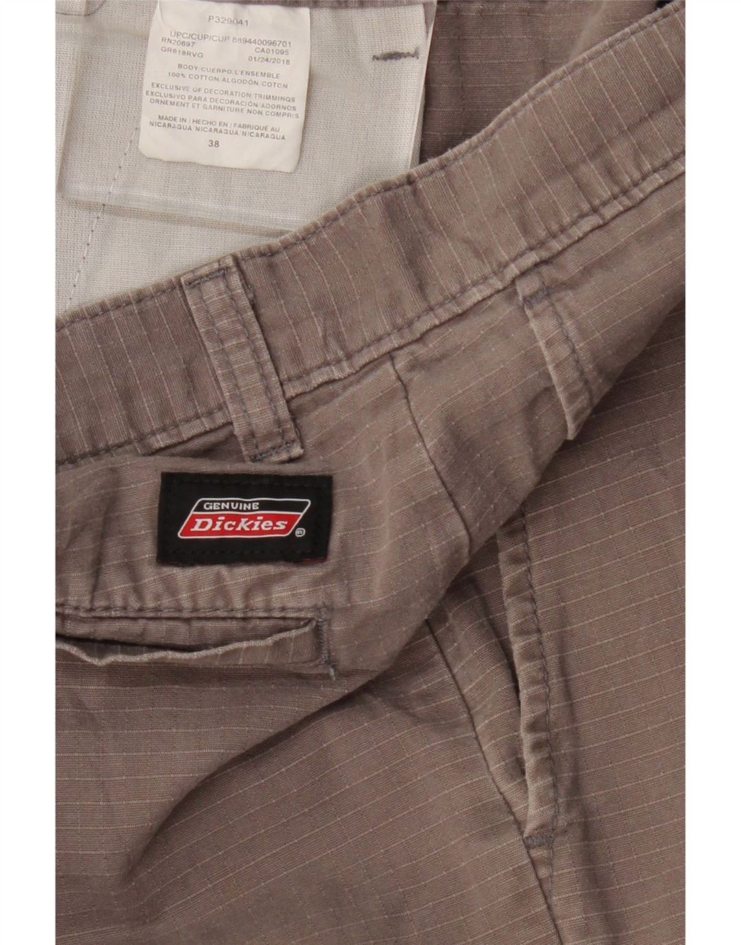 DICKIES Muške Cargo kratke hlače W38 XL Pamuk u sive pruge