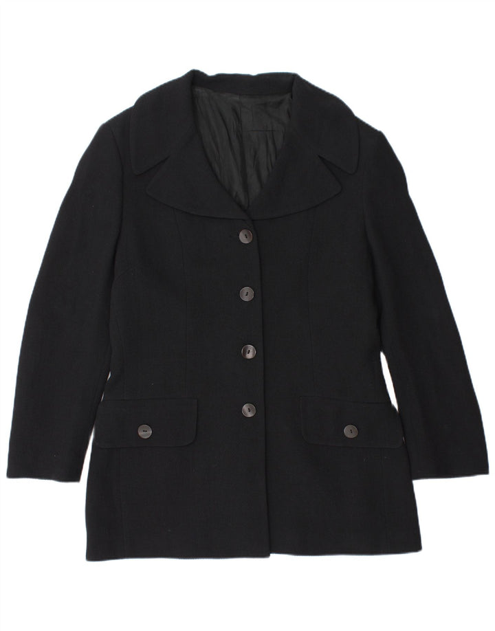 Vintage ženski sako s 4 gumba IT 48 XL tamnoplava vuna