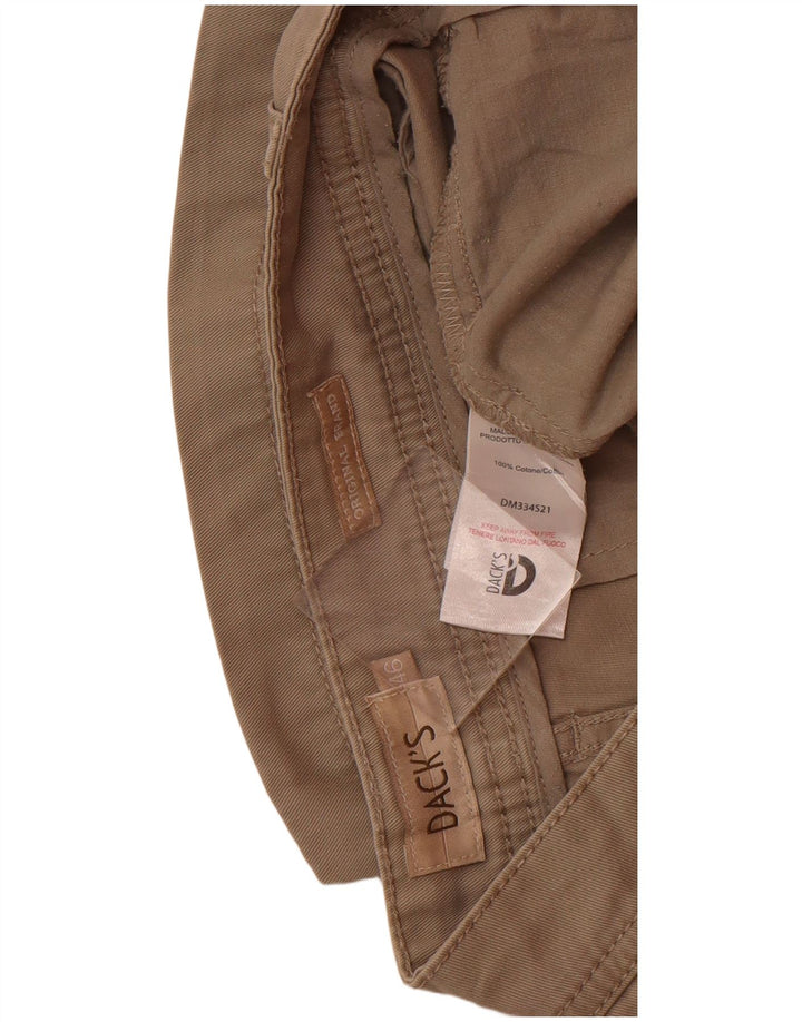 DACK'S Mens Regular Fit Chino Shorts IT 46 Small W32  Grey Cotton