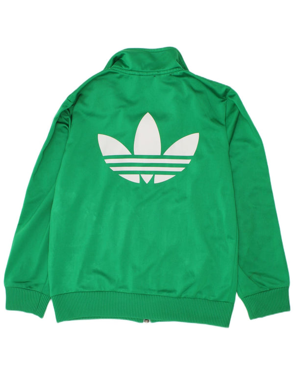 Gornja jakna od trenirke Adidas za dječake, 7-8 godina, zeleni poliester