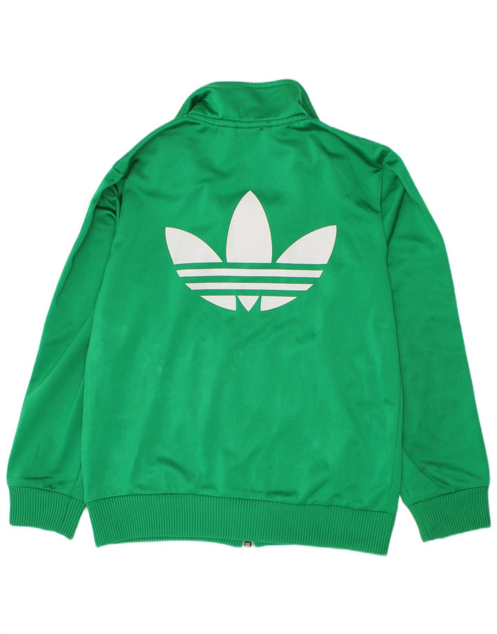 Gornja jakna od trenirke Adidas za dječake, 7-8 godina, zeleni poliester