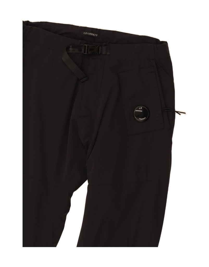 C.P. COMPANY Mens Joggers Casual Trousers Small W30 L27 Black Polyamide Vintage C.P. Company and Second-Hand C.P. Company from Messina Hembry 