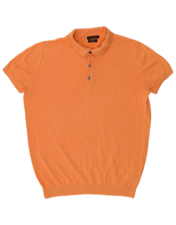 Massimo Dutti muška polo majica Mala narančasta pamuk