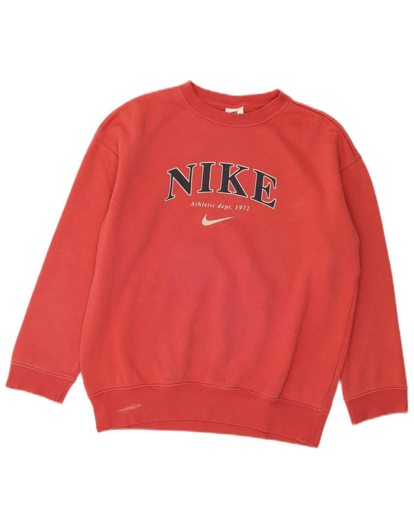 Nike Girls Graphic Sweatshirt Džemper 10-11 godina srednje ružičasti pamuk