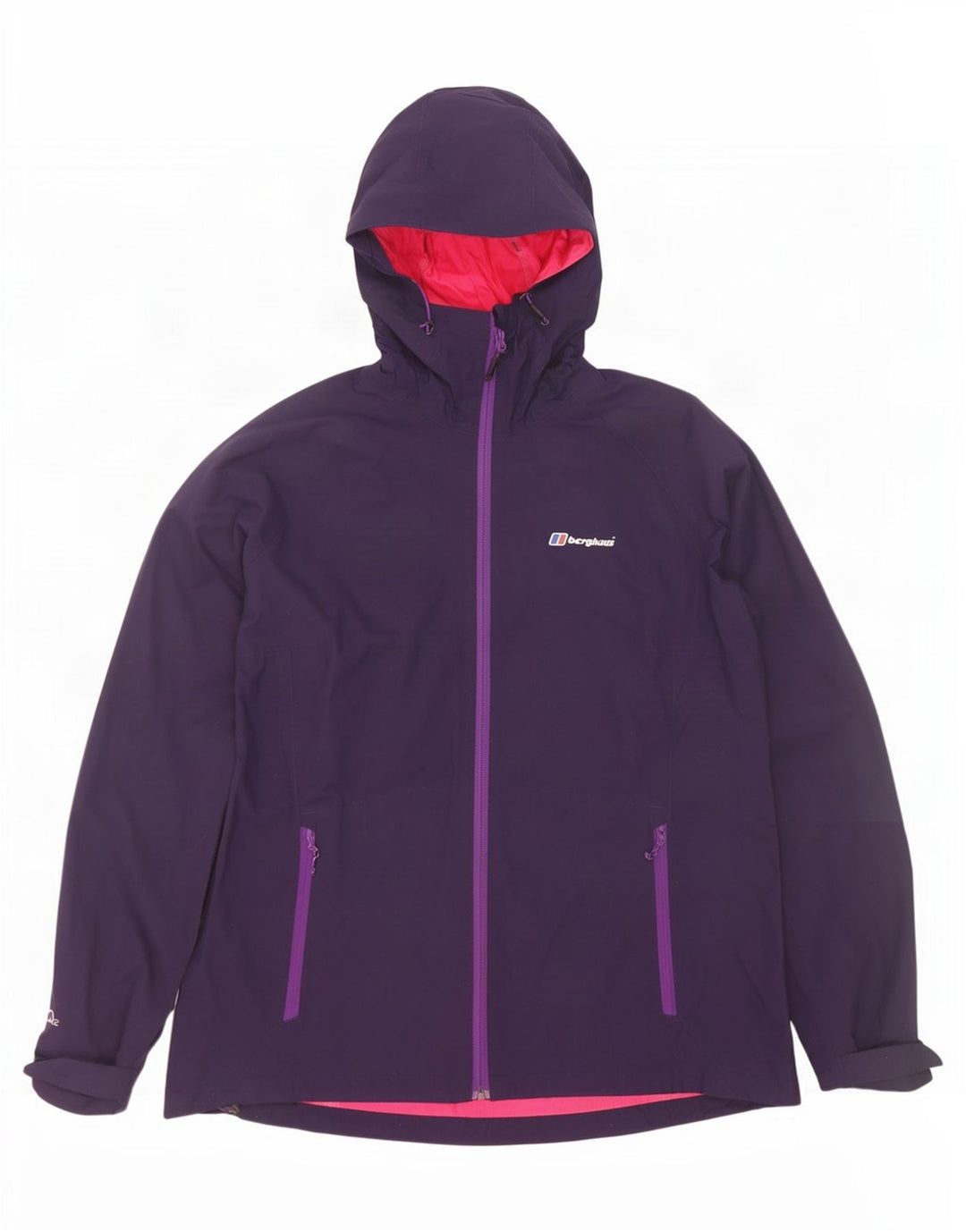 Berghaus ženska kišna jakna s kapuljačom UK 16 veliki ljubičasti poliamid