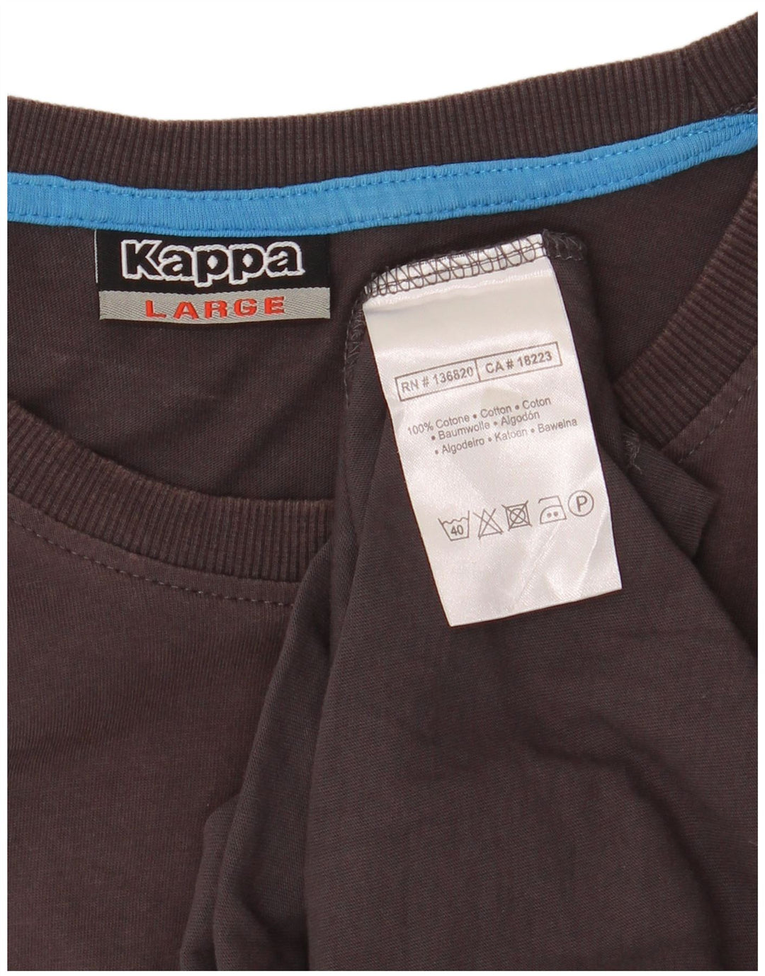 KAPPA muška majica kratkih rukava s grafičkim motivima, veliki smeđi pamuk