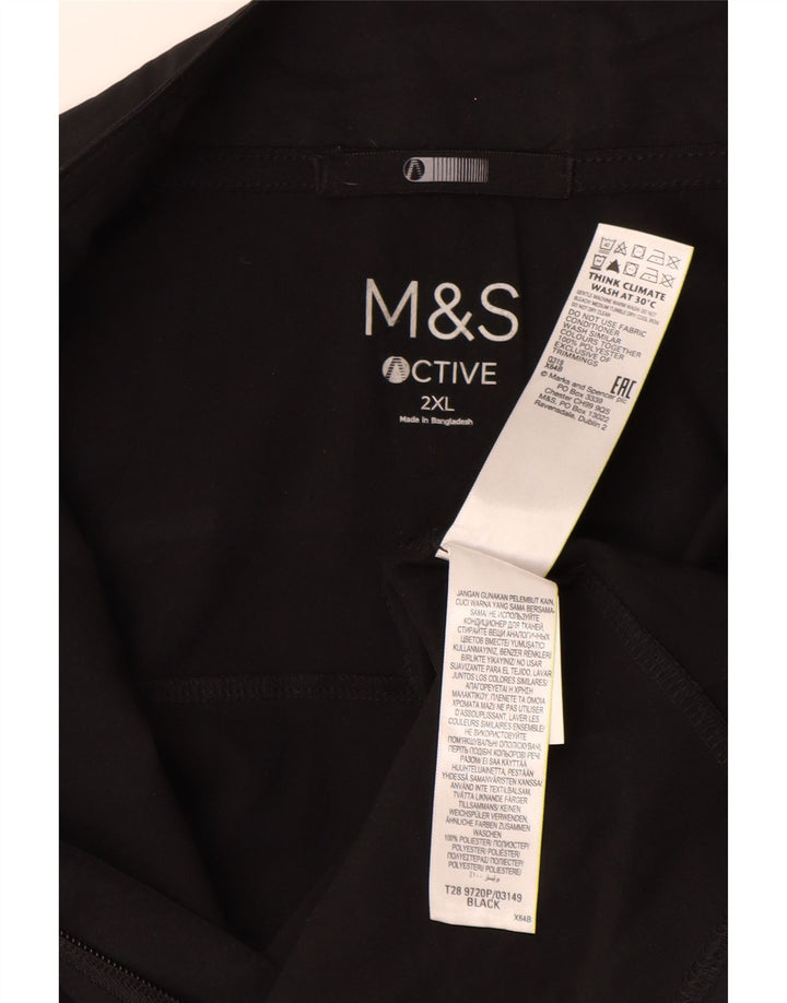 MARKS & SPENCER Gornja jakna muške trenirke 2XL crni karirani poliester