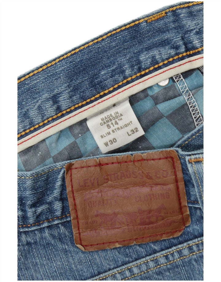 Levi's muške 514 ravne traperice W30 L30 plavi pamuk