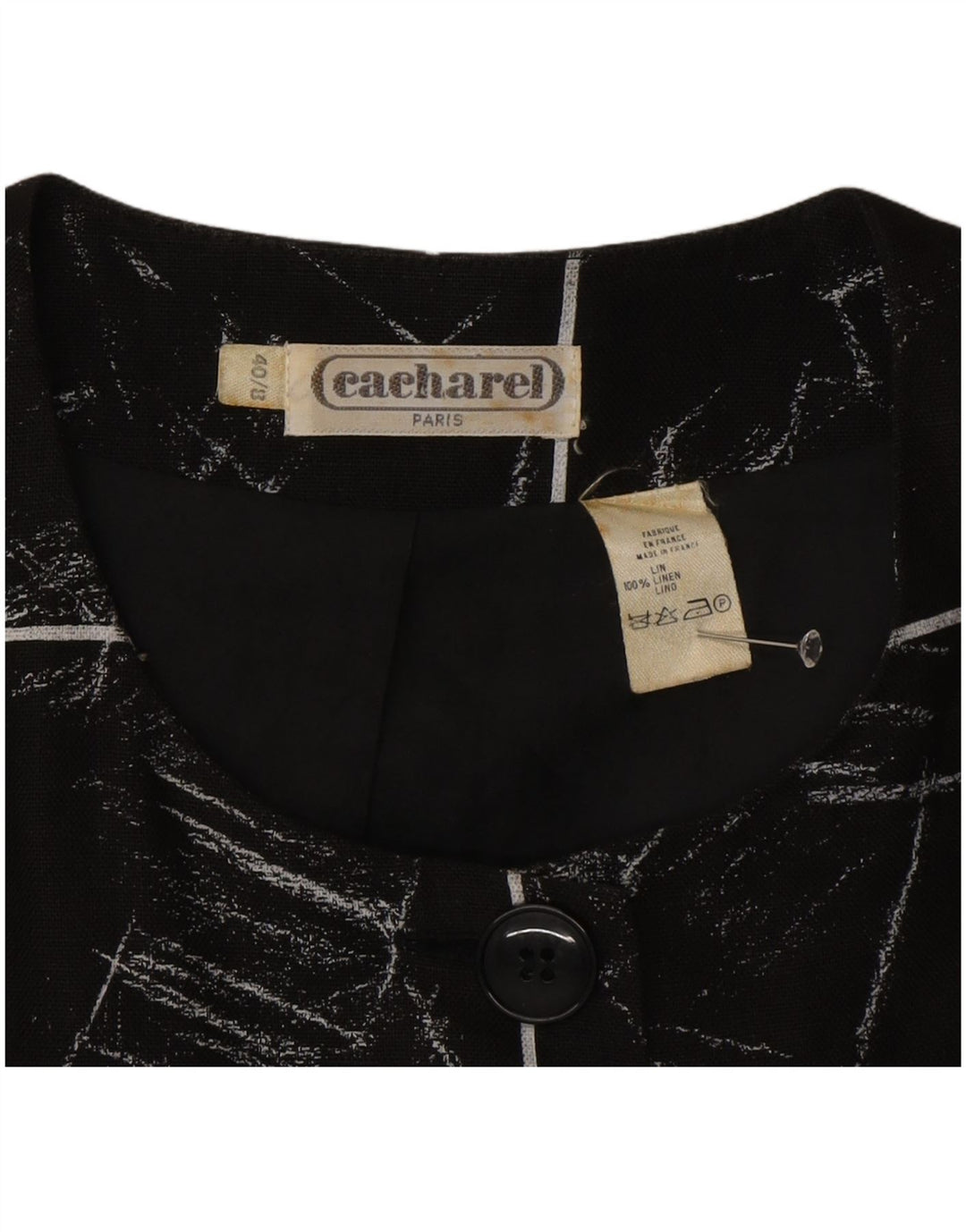 Cacharel ženski sako s apstraktnim uzorkom UK 8, mali crni karirani