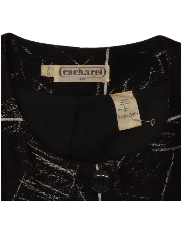 Cacharel ženski sako s apstraktnim uzorkom UK 8, mali crni karirani