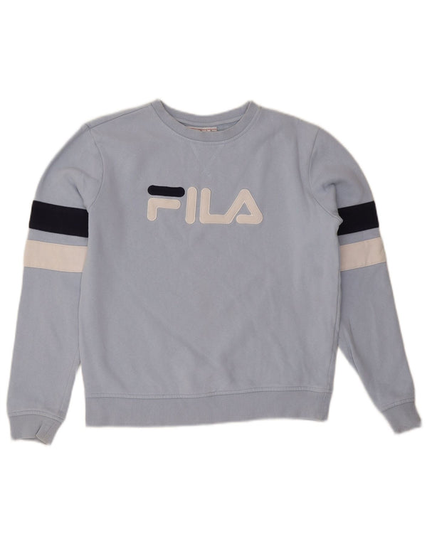 FILA veliki ženski džemper UK 10 Small Blue Colourblock