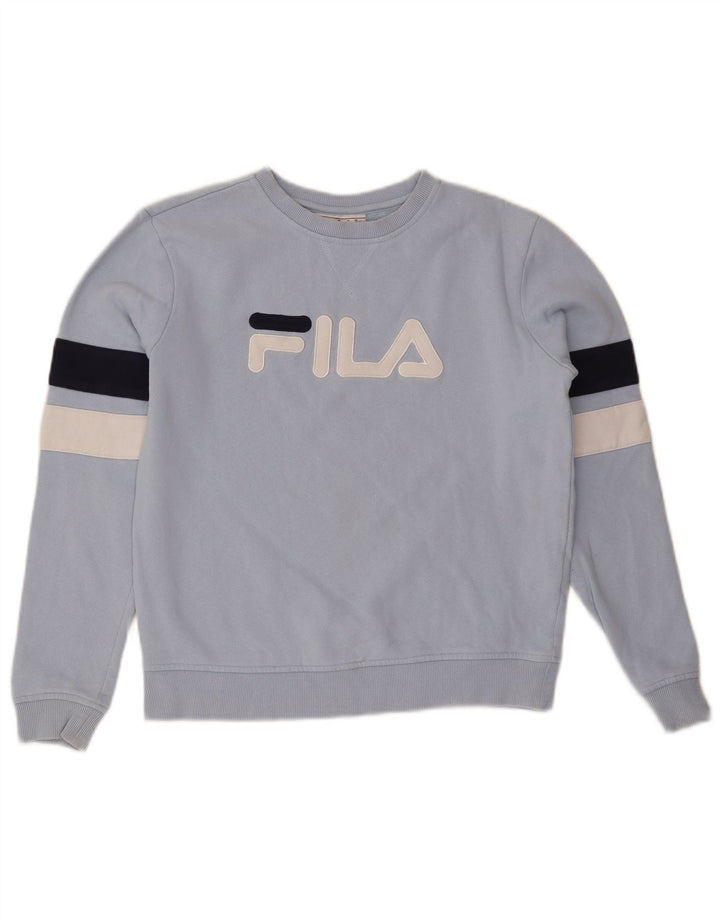 FILA veliki ženski džemper UK 10 Small Blue Colourblock