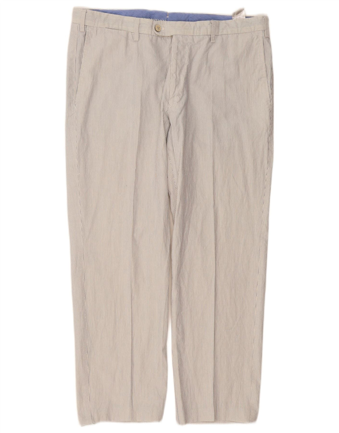 MASSIMO DUTTI Muške hlače ravnog odijela EU 46 XL W36 L27 Bijele pruge