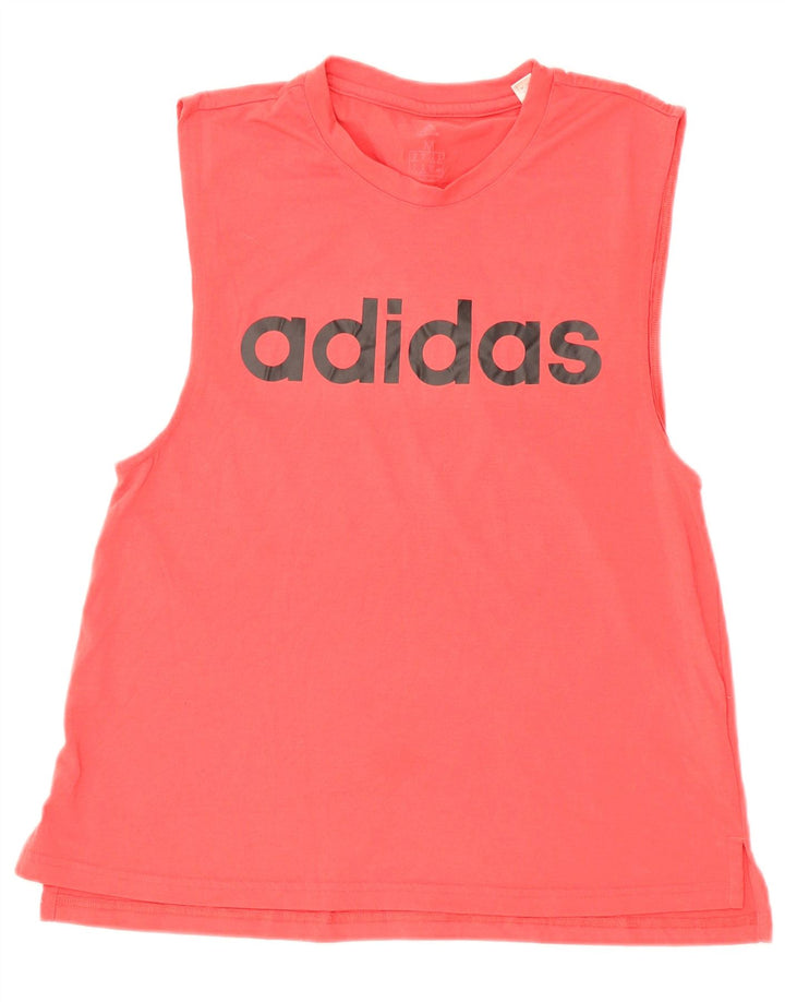 Adidas ženski grafički prsluk UK 12 srednje ružičasti poliester