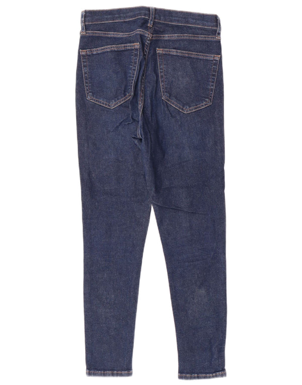 Topshop Womens Jamie Skinny Jeans W28 L25 Navy Blue Polyester