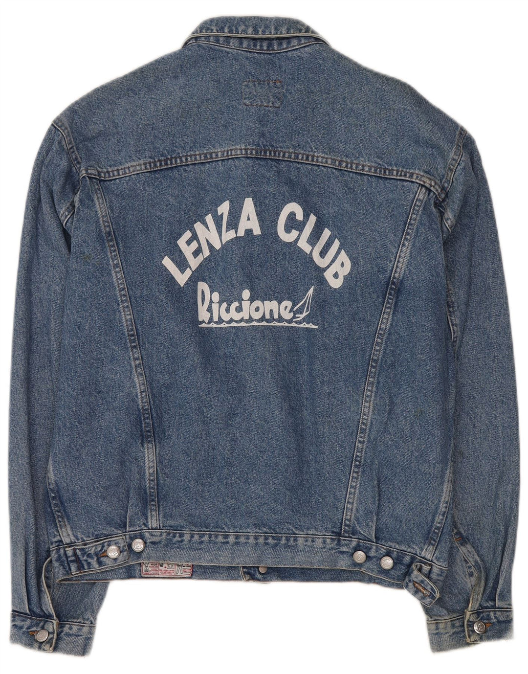 Rifle muška grafička traper jakna UK 44 2XL plava retro