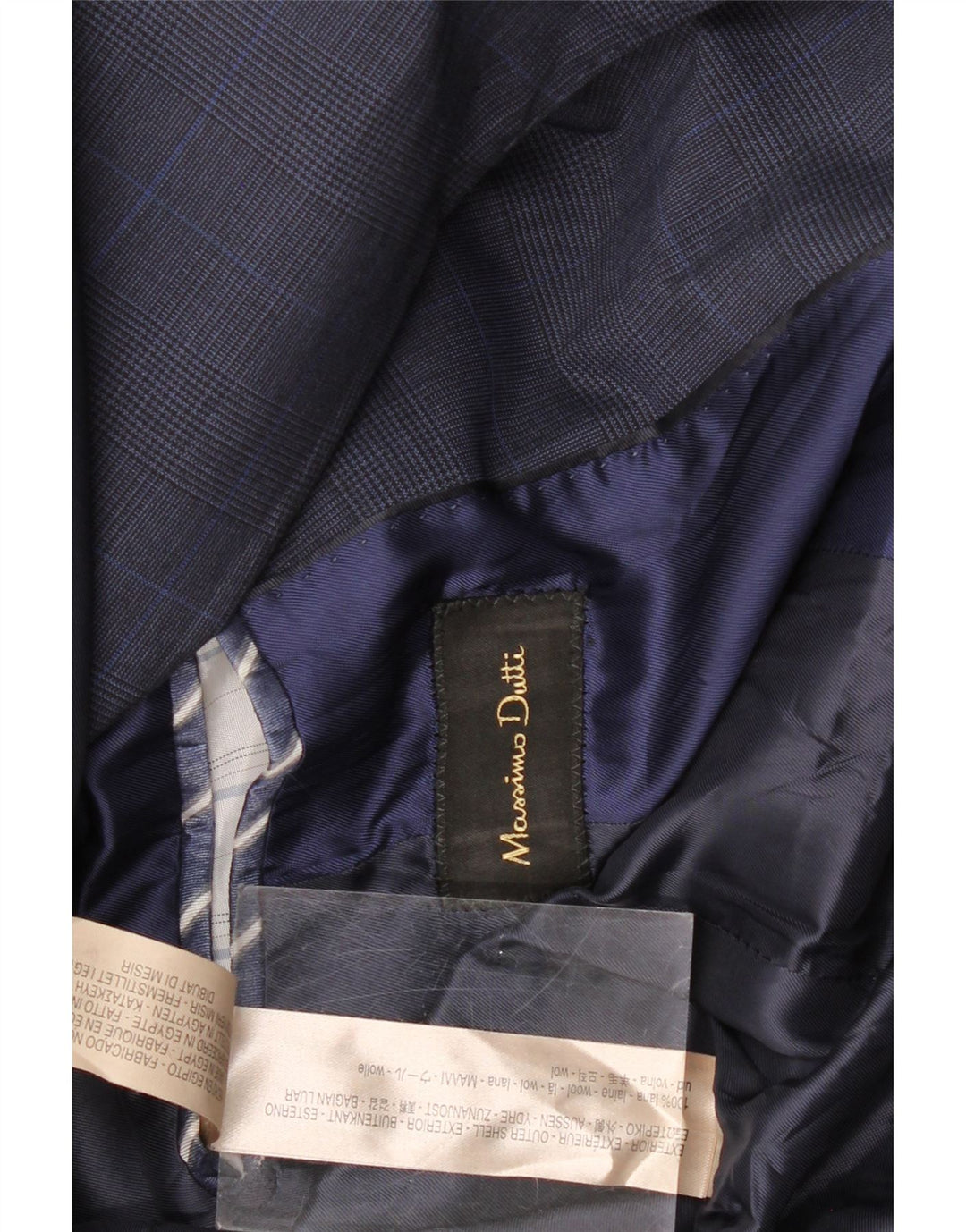MASSIMO DUTTI Muški sako sa 2 gumba EU 56 XL mornarsko plava houndstooth