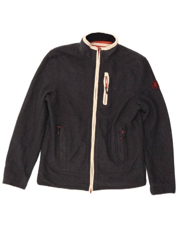 Weird Fish Mens Tracksuit Top Jacket Small Navy Blue Acrylic