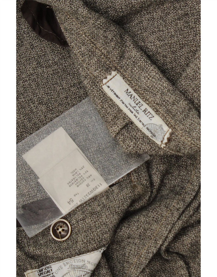 Manuel Ritz muška jakna sa 2 gumba IT 54 2XL sivi flekasti pamuk