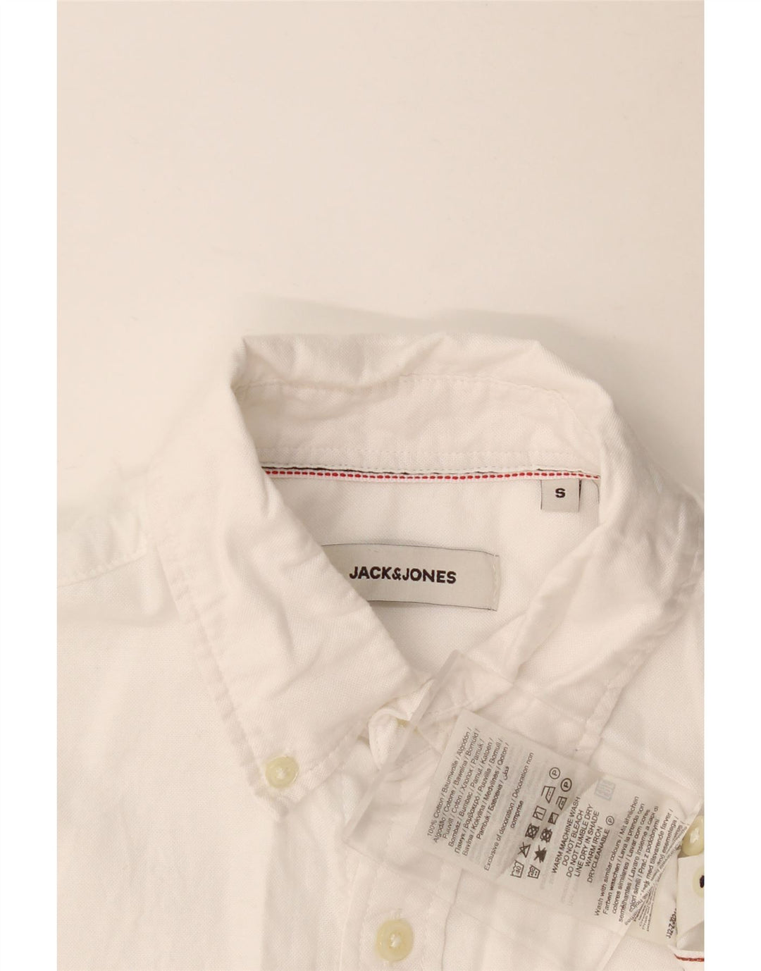 JACK & JONES Muška košulja kratkih rukava Mala bijela pamučna