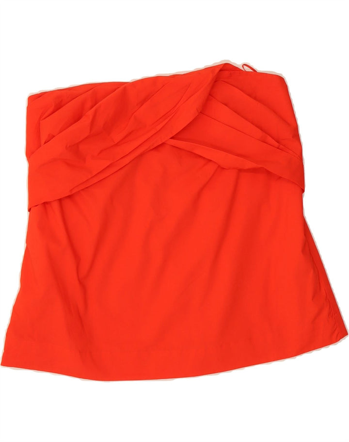 J. CREW Womens Crop Strapless Top US 8 Medium Red Cotton Vintage J. Crew and Second-Hand J. Crew from Messina Hembry 
