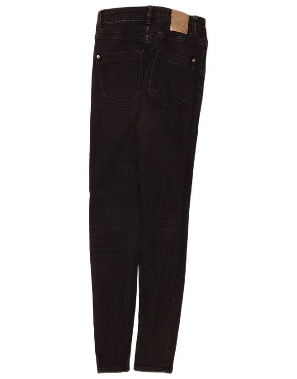 Zara Womens Skinny Jeans EU 34 2XS W24 L28 Black Cotton