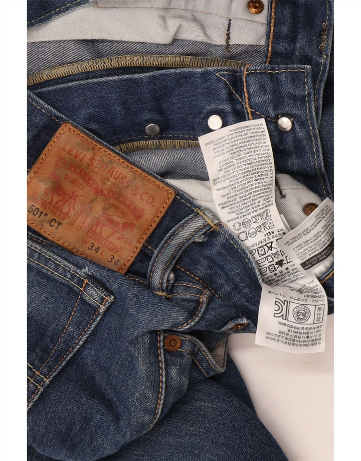 Levi's muške 501 ravne traperice W34 L27 plavi pamuk