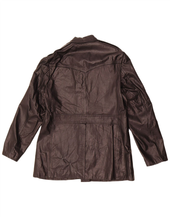 Vintage ženska kožna jakna IT 42 srednje crna koža