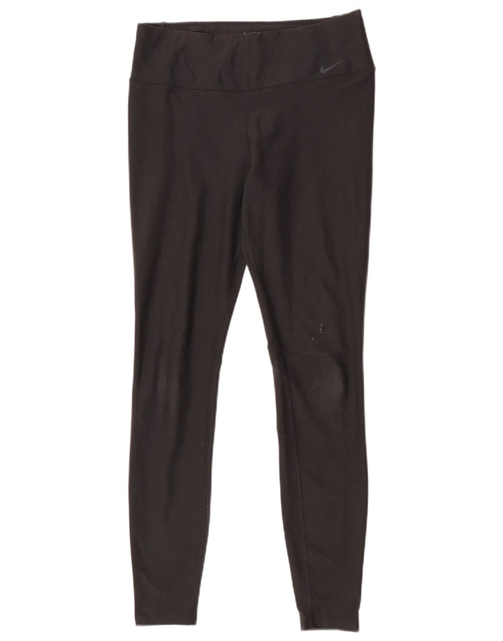 Nike Ženske Dri Fit Leggings UK 14 Srednje crni poliester