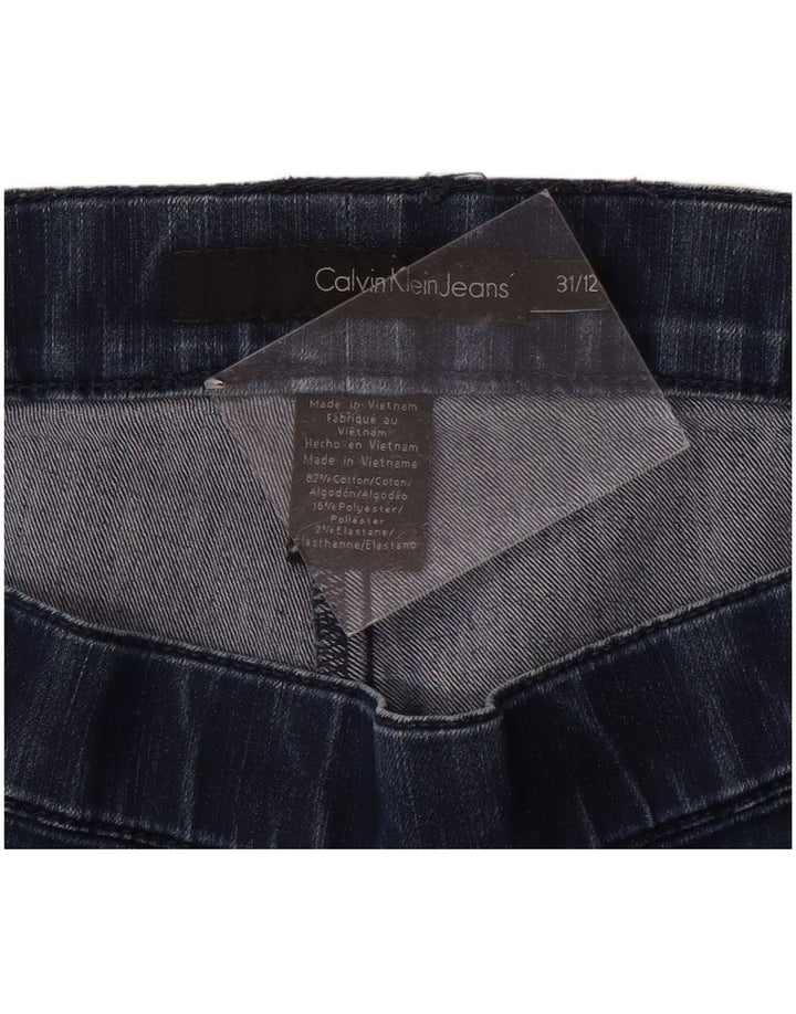 CALVIN KLEIN Ženske uske traperice US 12 Large W31 L28 Plavi pamuk