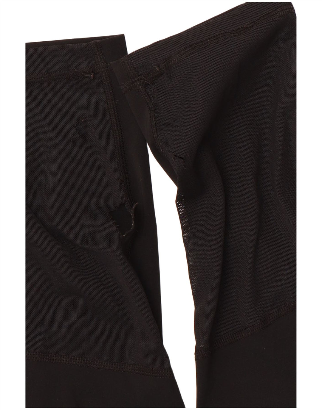 NIKE Womens Graphic Capri Leggings UK 12 Medium  Black Polyester