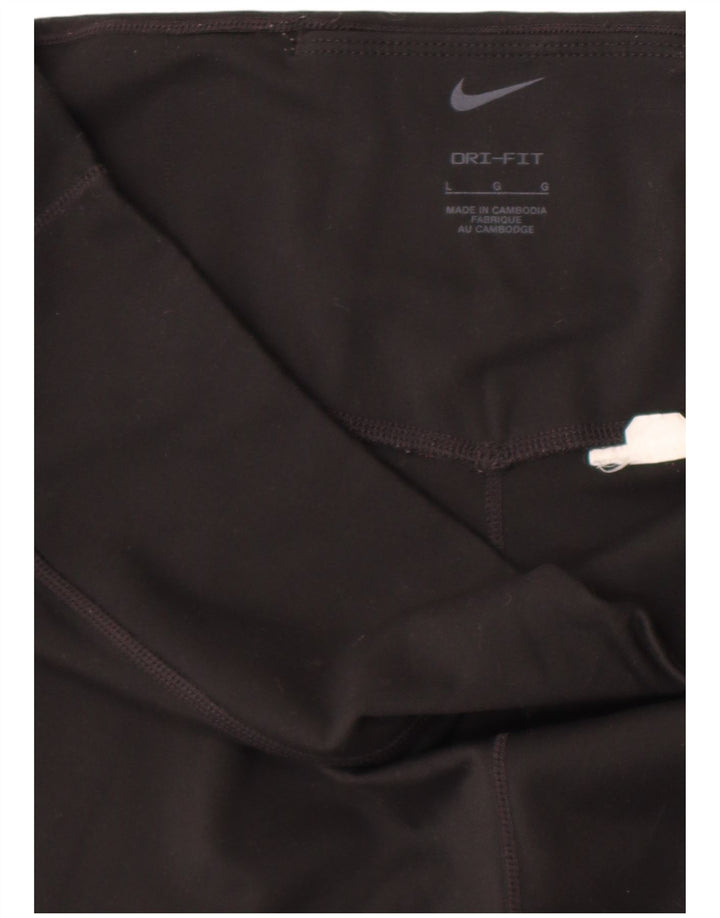 Nike Ženske Dri Fit Crop Leggings UK 14 Large Black