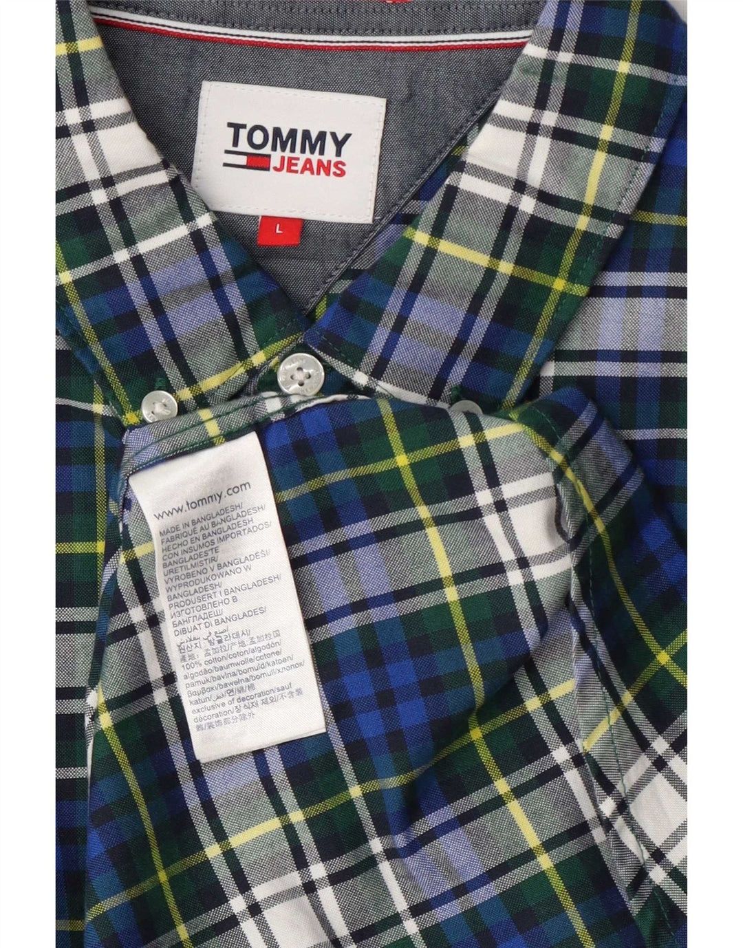 Tommy Hilfiger muška flanelska košulja, veliki plavi karirani pamuk