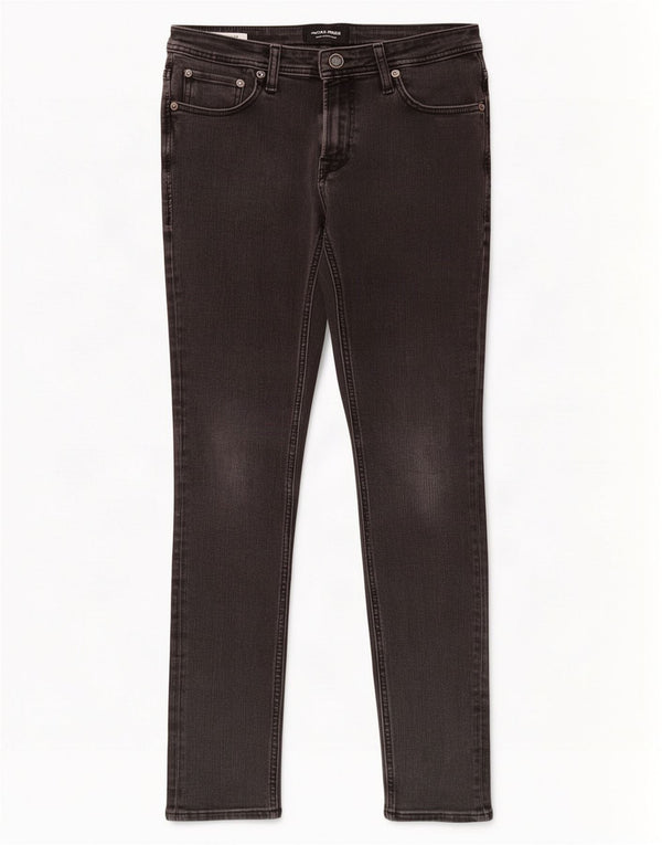 Jack & Jones Mens Liam Slim Jeans W30 L32 Grey Cotton