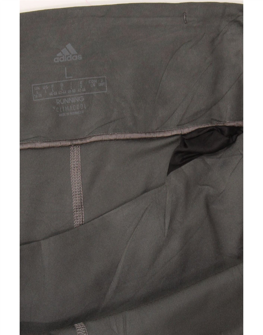 ADIDAS Womens Climacool Leggings UK 16/18 Large Grey Colourblock Vintage Adidas and Second-Hand Adidas from Messina Hembry 