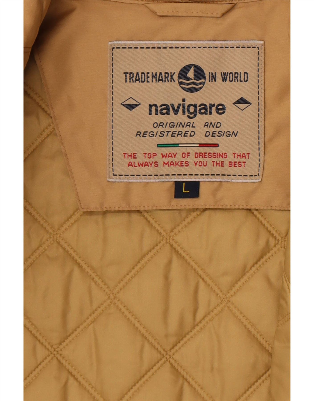 Navigare muška prošivena jakna UK 40 Large Beige