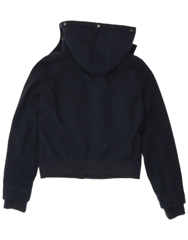 Hollister ženska bomber jakna s kapuljačom opuštenog kroja UK 10 Mala tamnoplava